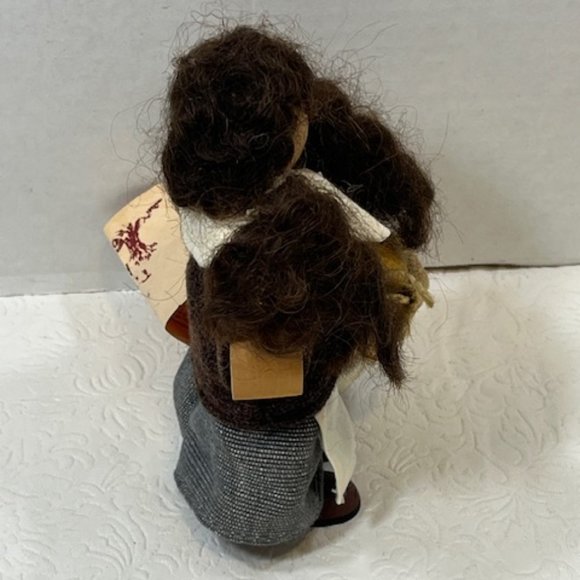 VTG 1998 Wooden Little Pilgrim Girl Doll Lizzie High The Little Ones 6"x4" - Picture 4 of 16